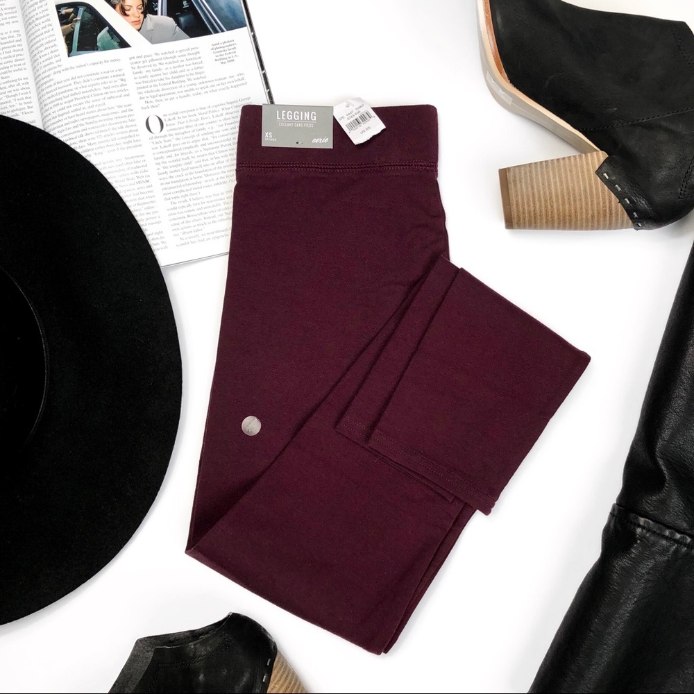 Aerie NWT Deep Plum Leggings